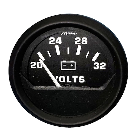 Faria Beede Instruments 2" Voltmeter (20-30V) - Euro Black 12860